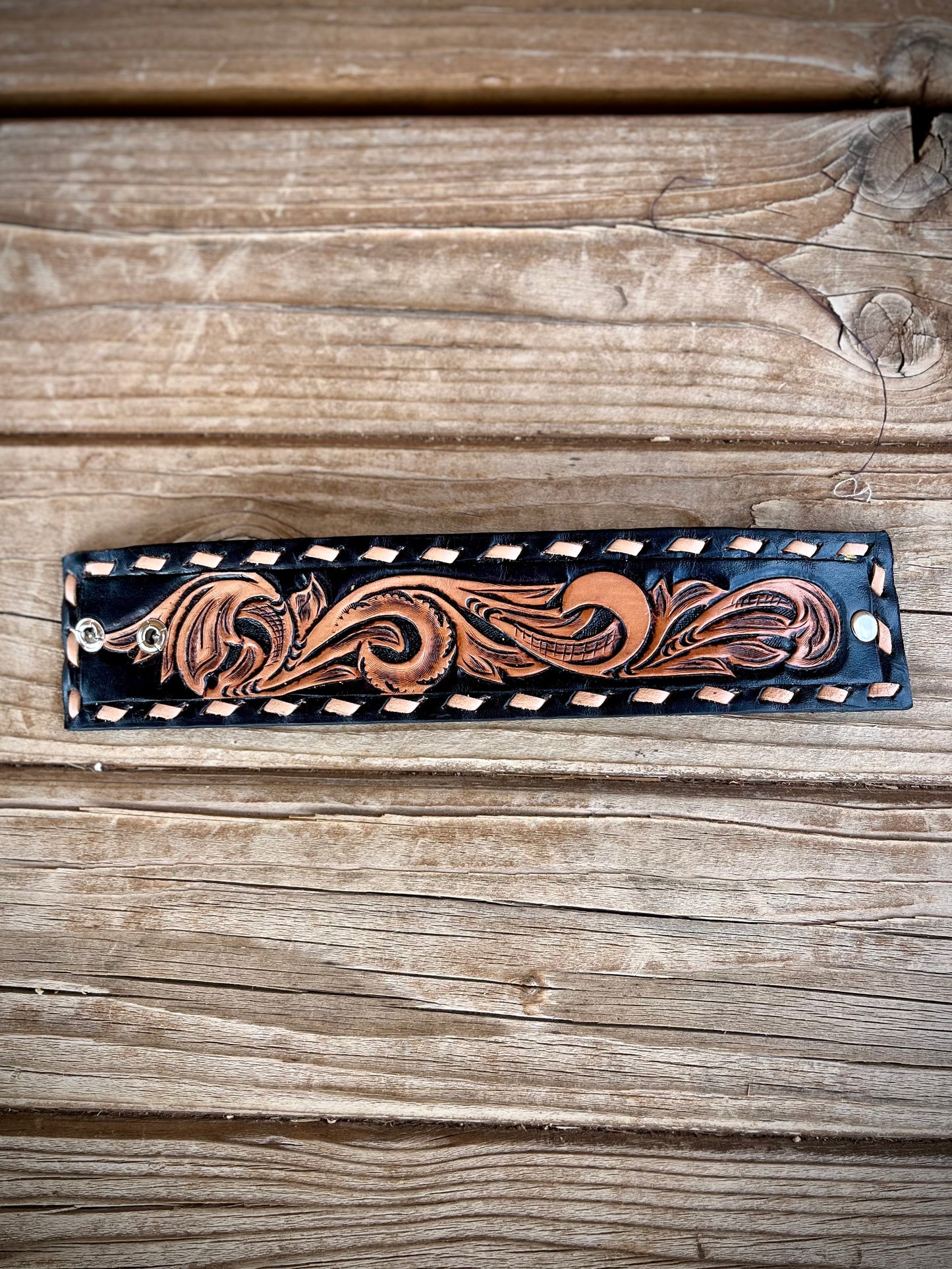 Tooled Leather Cuff Bracelets