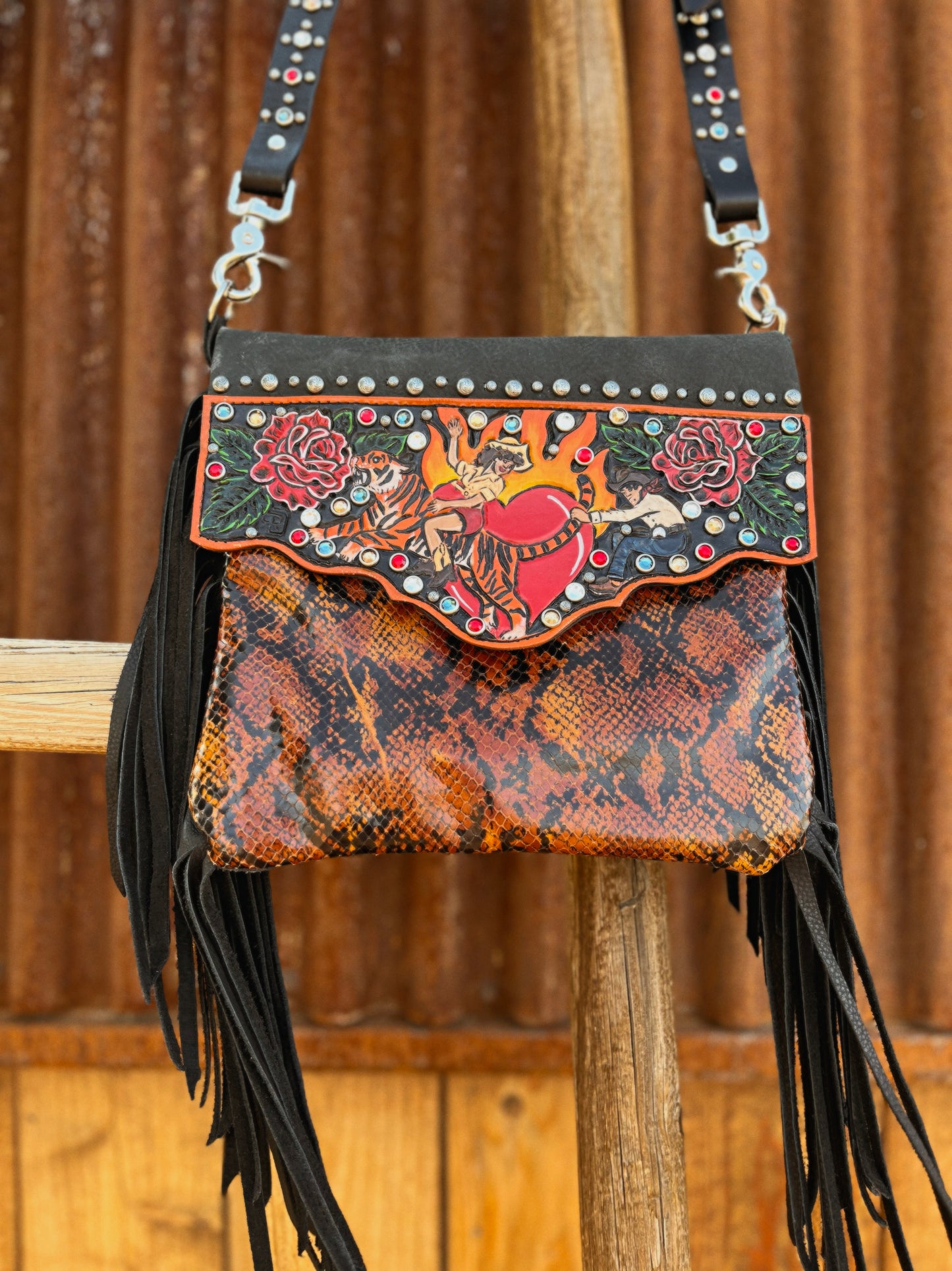 Tiger By the Tail Crossbody Purse