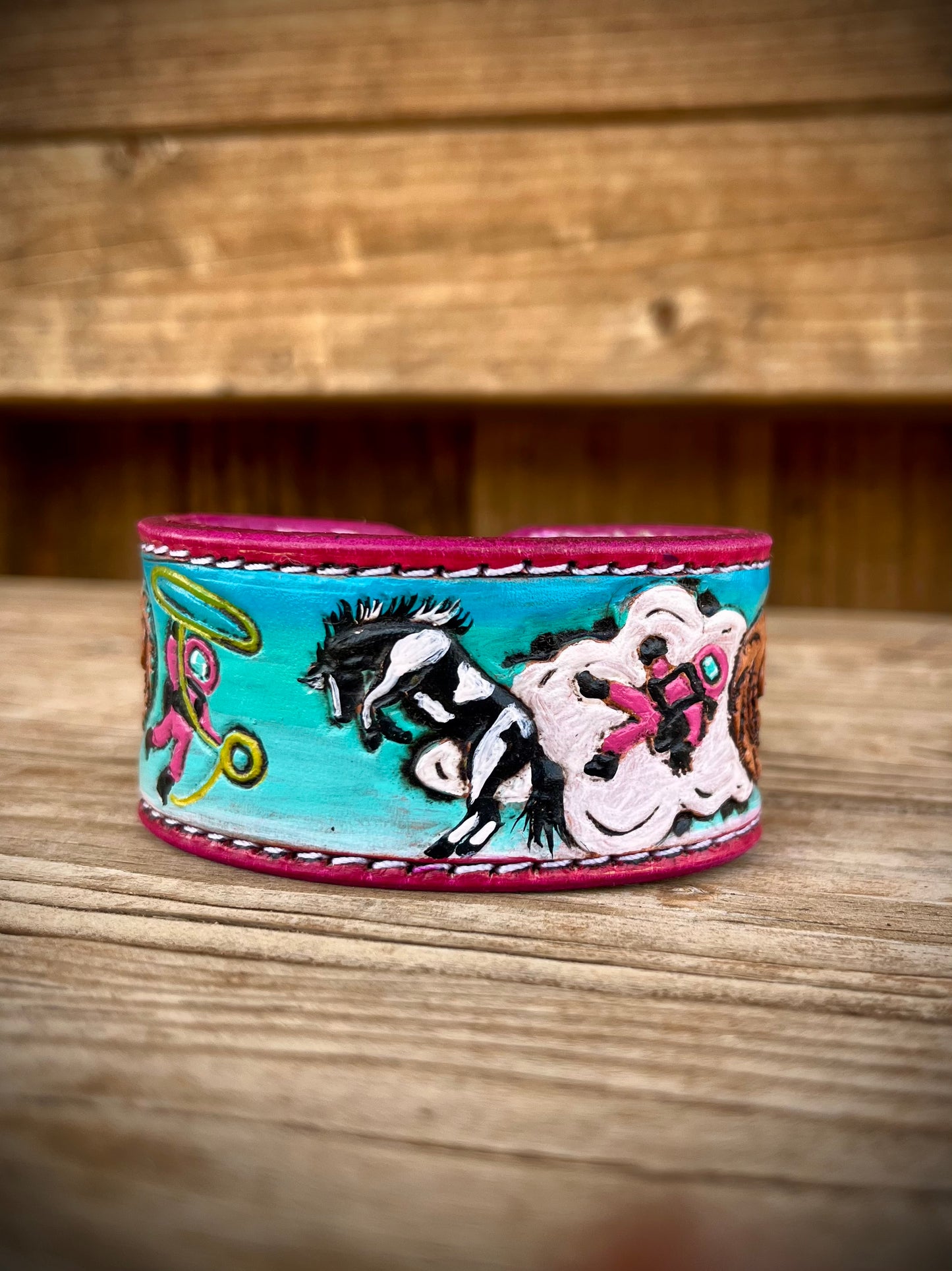 Tooled Leather Cuff Bracelets