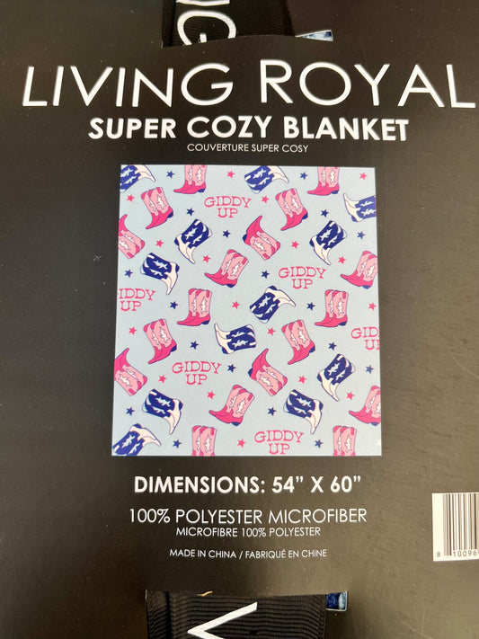 Cozy Giddy Up Throw Blanket