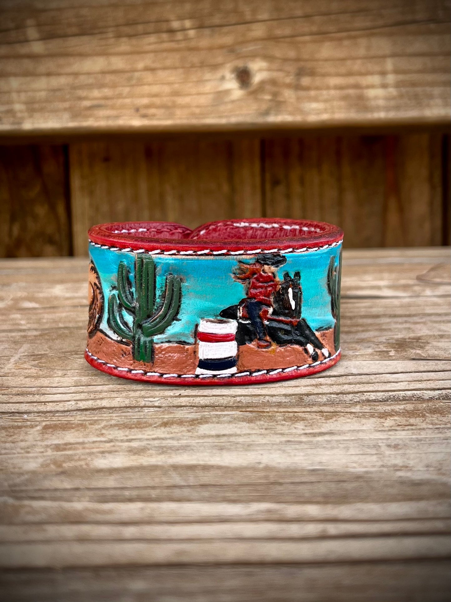 Tooled Leather Cuff Bracelets
