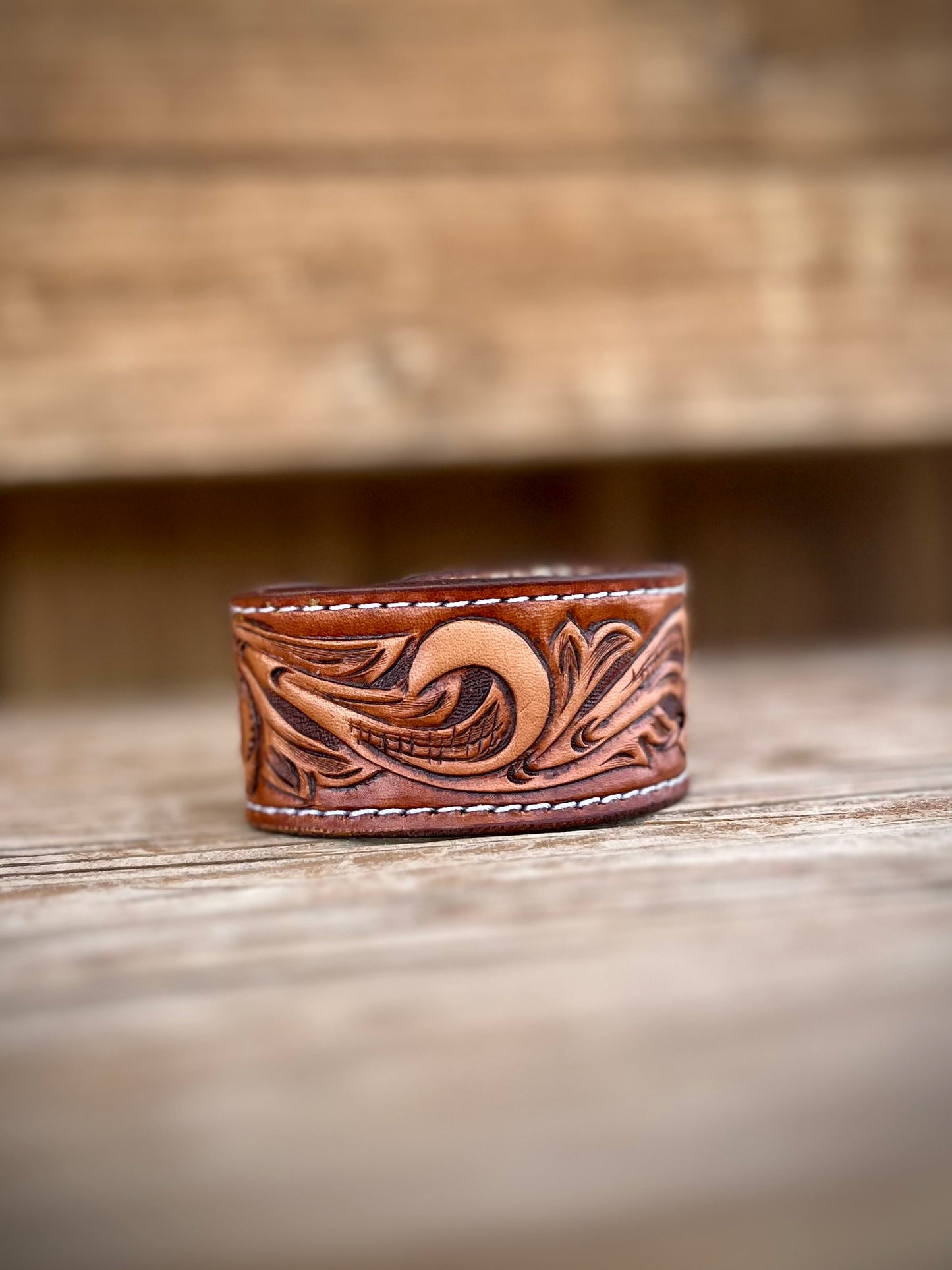 Tooled Leather Cuff Bracelets