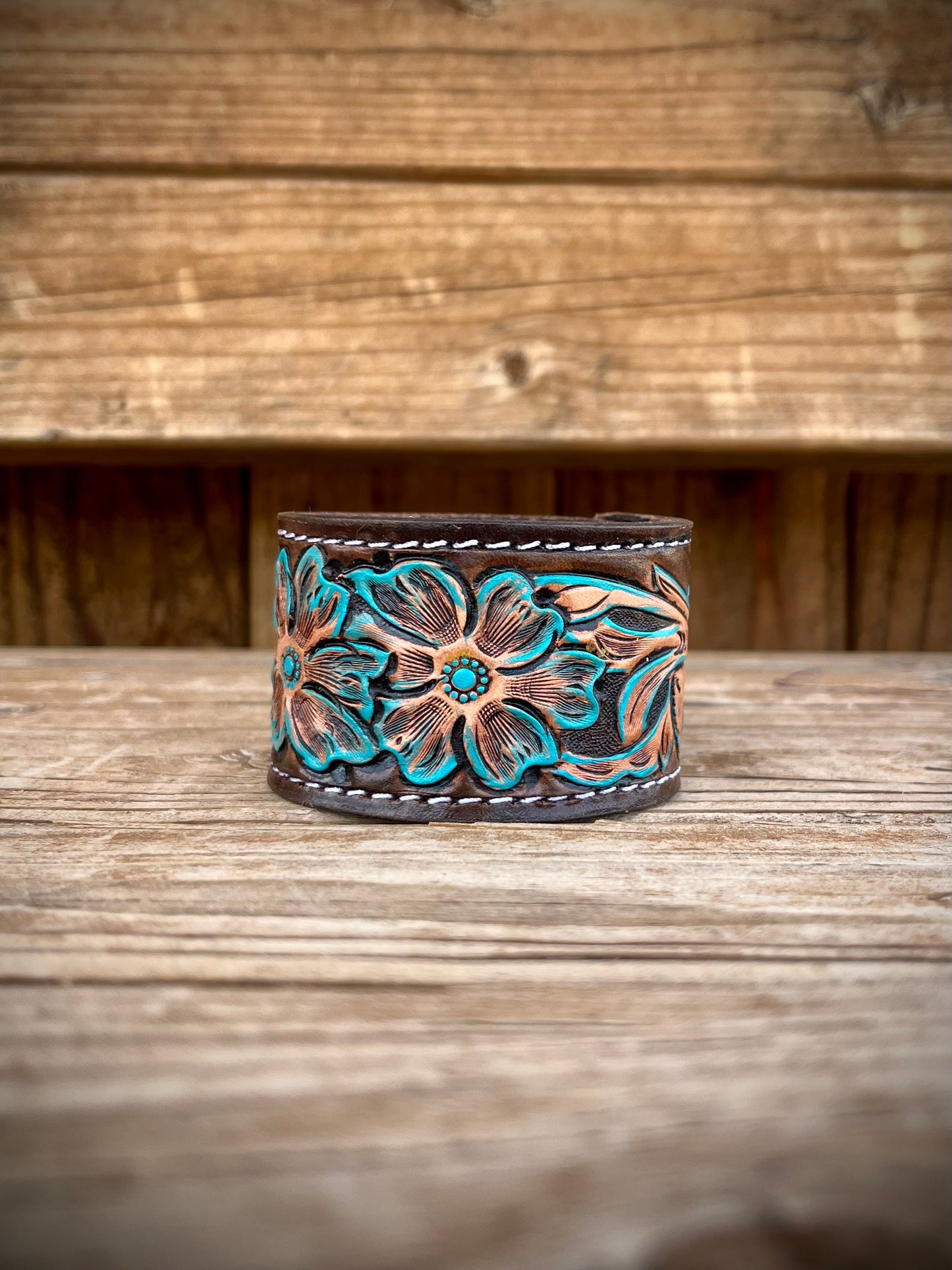 Tooled Leather Cuff Bracelets