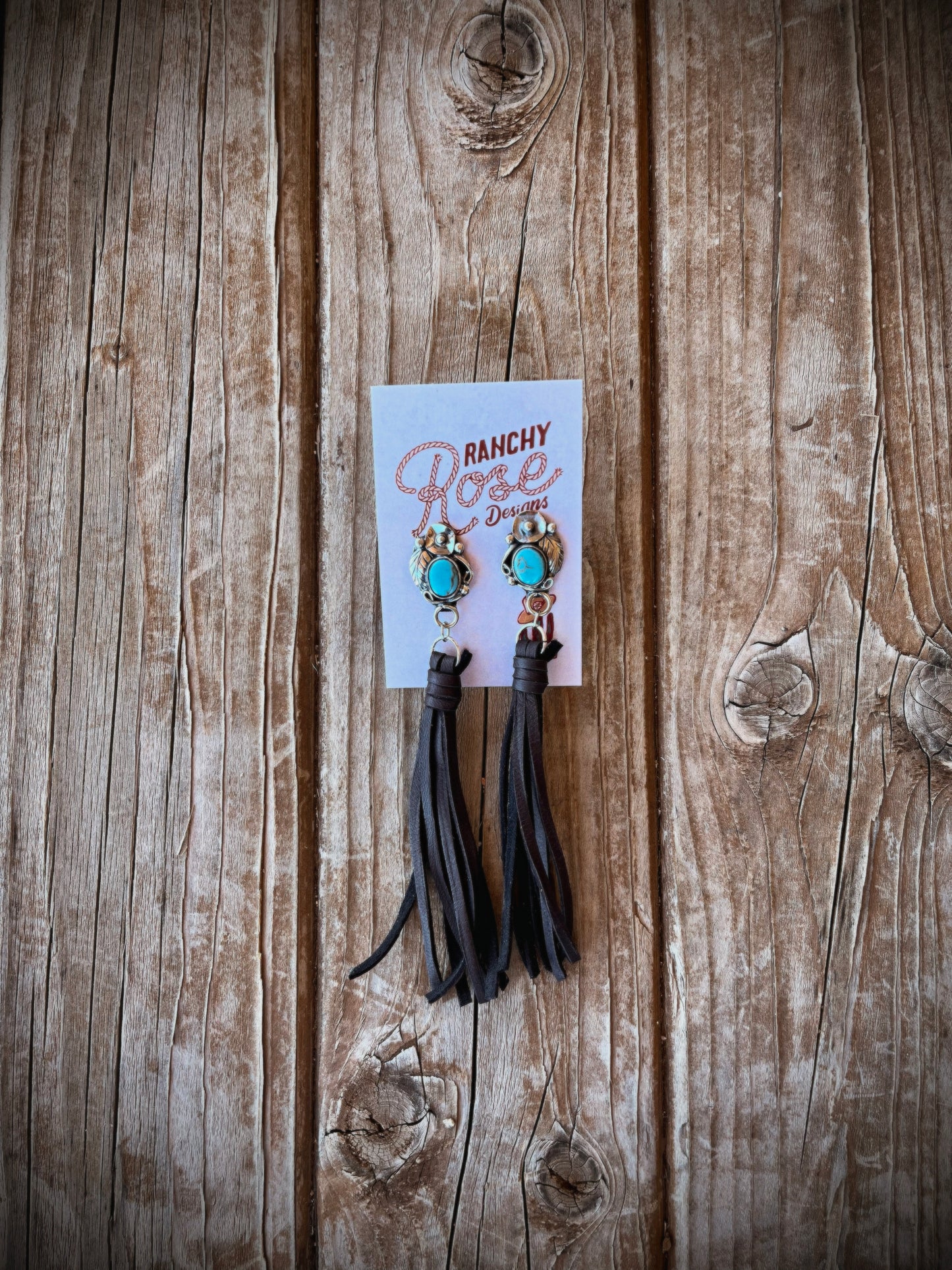 Turquoise and Fringe Earrings
