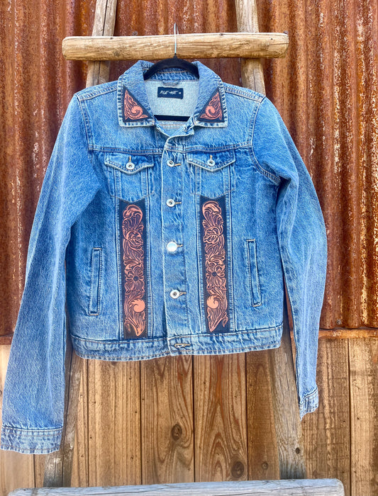 Tooled Trucker Style Jacket