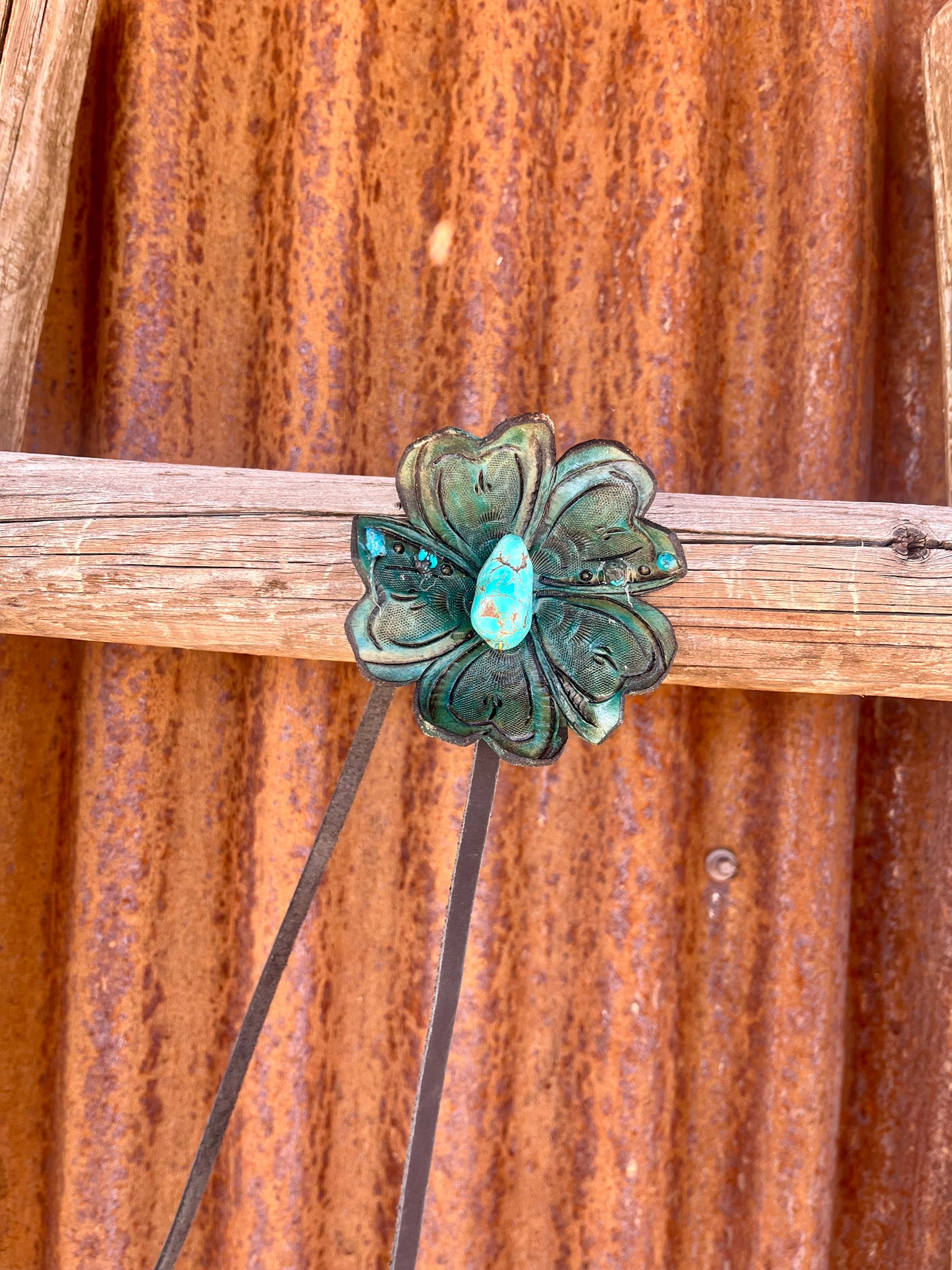 Leather Flower Hat Bands