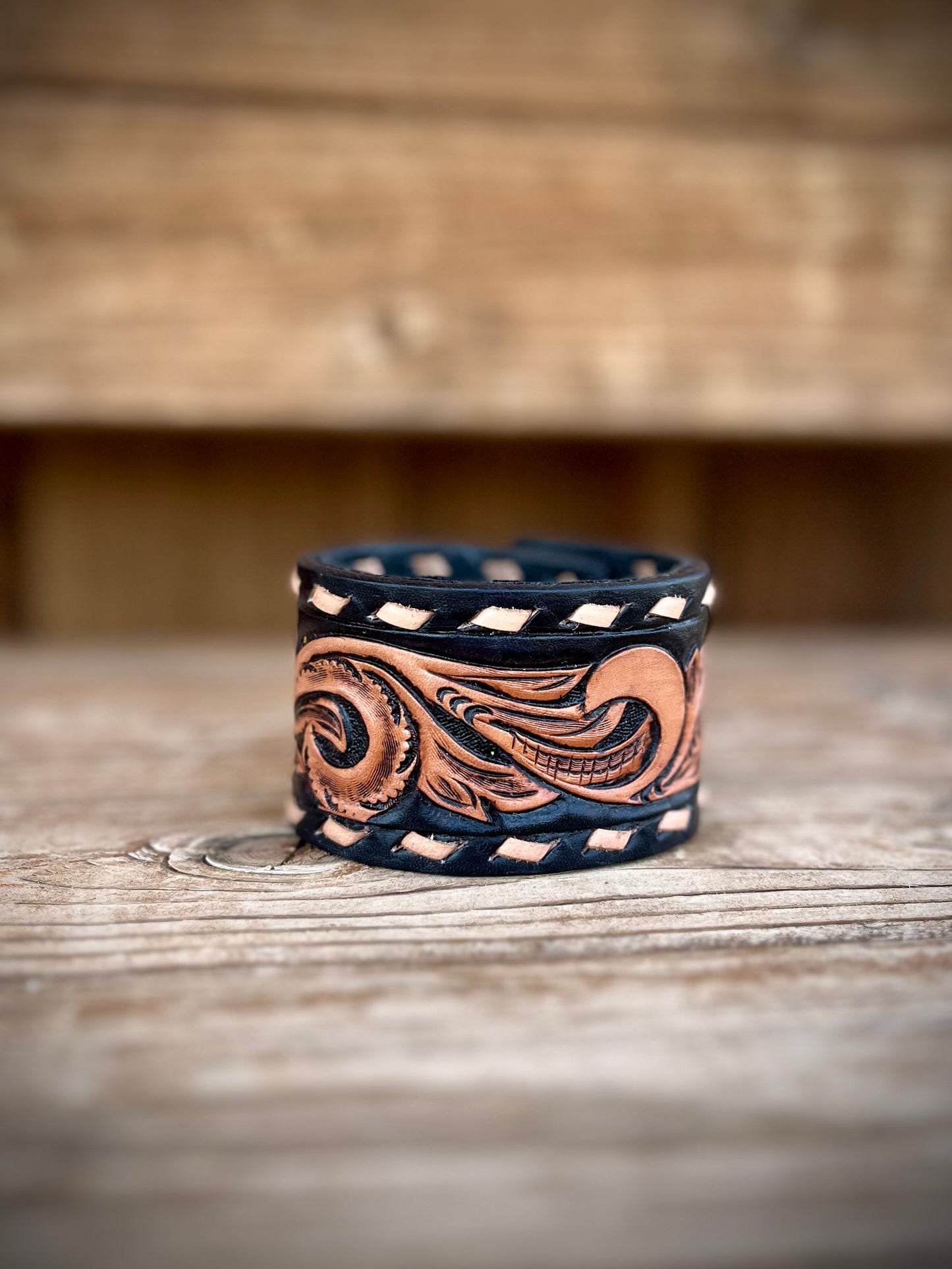 Tooled Leather Cuff Bracelets