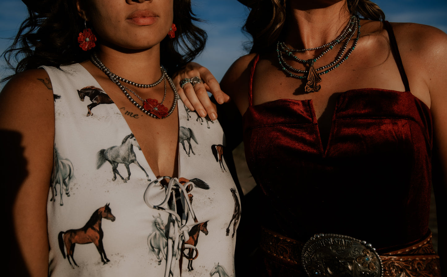 Floral tooled Pendant on Sterling Pearl Strand
