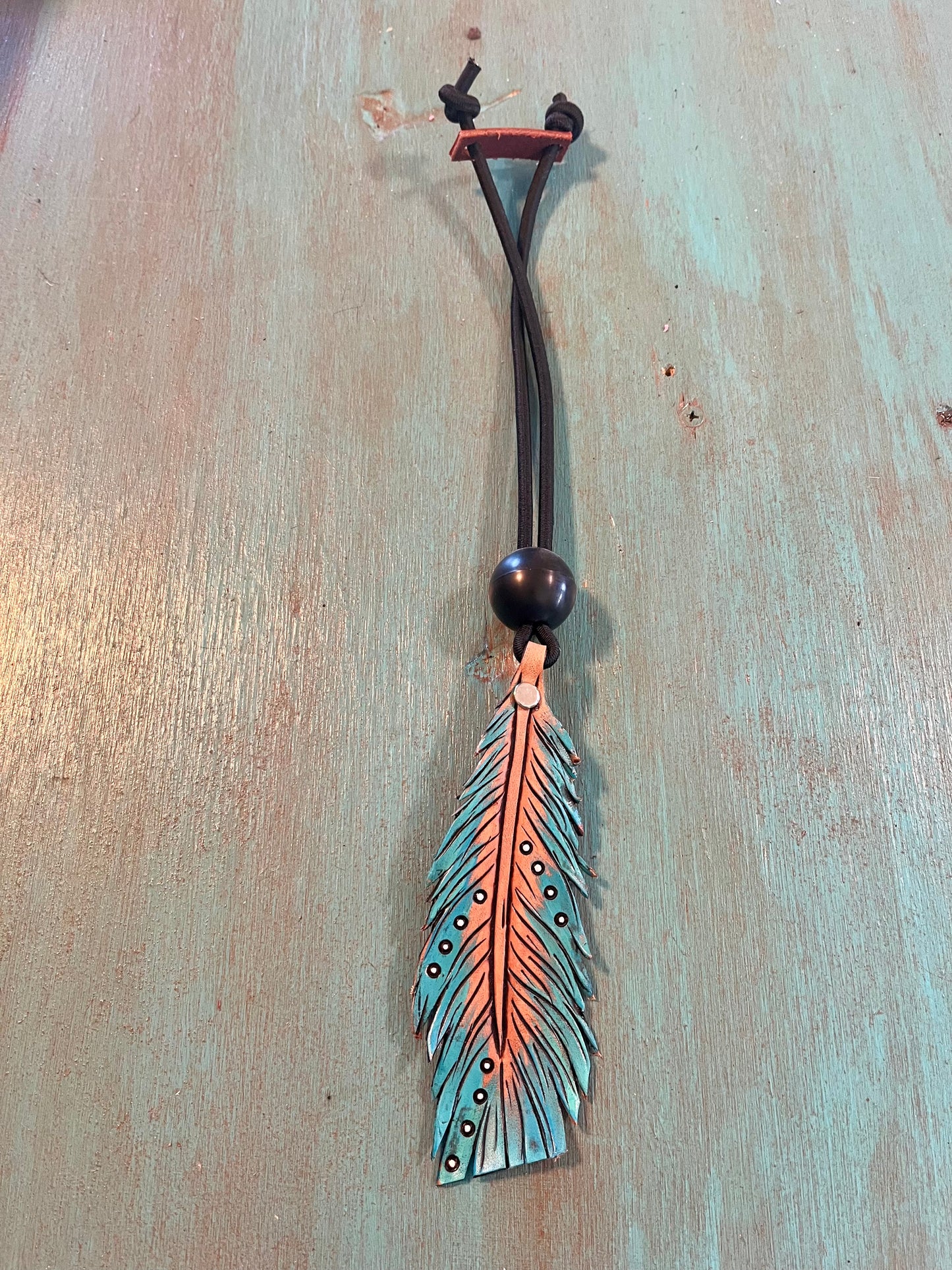 Leather Feather Rope Keeper
