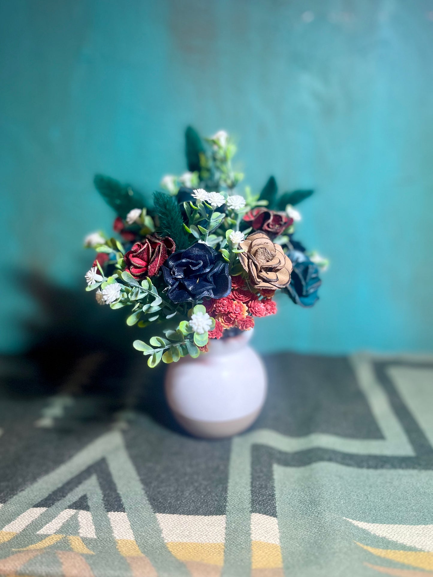 Leather Flower Areangement