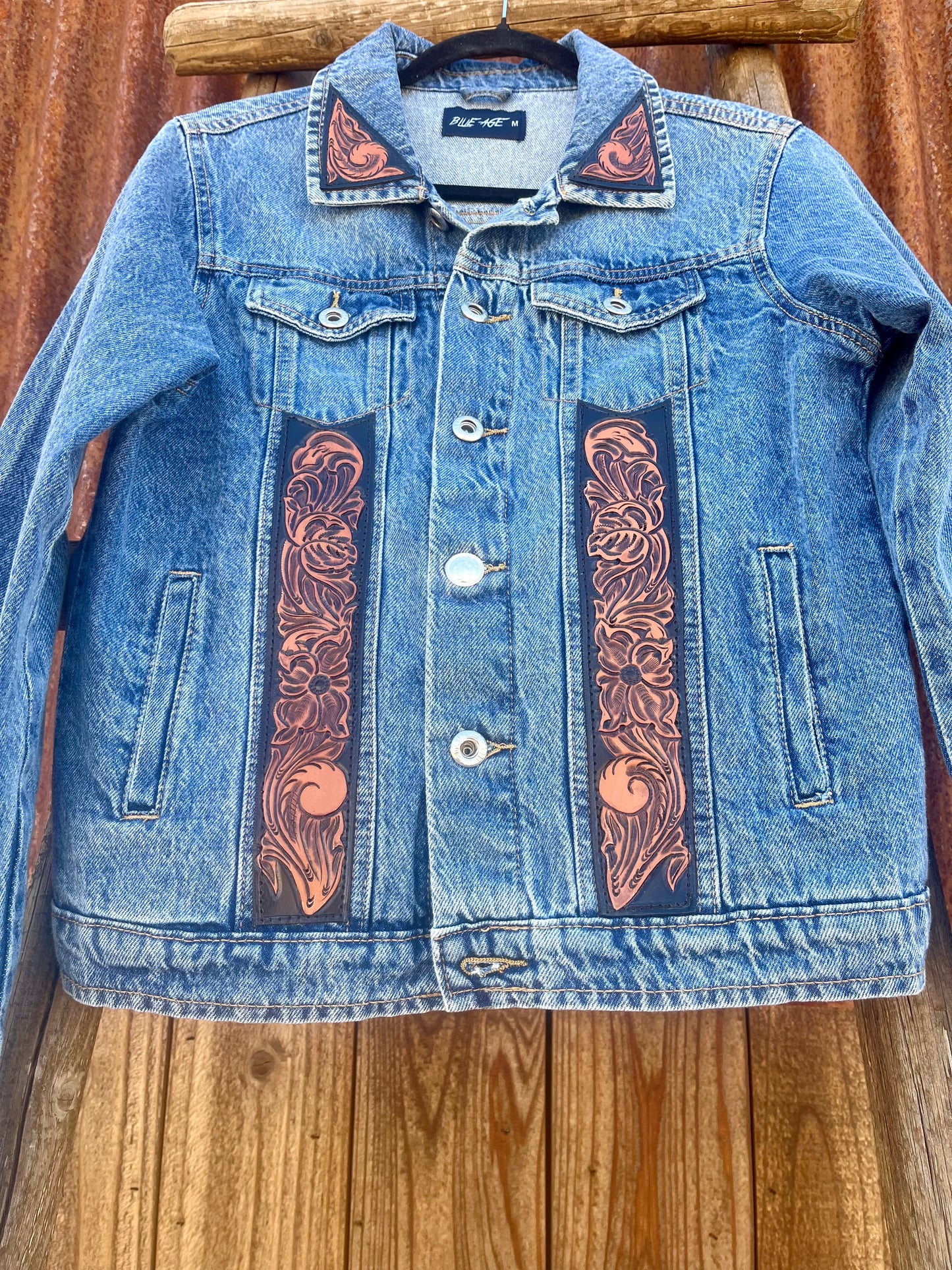Tooled Trucker Style Jacket