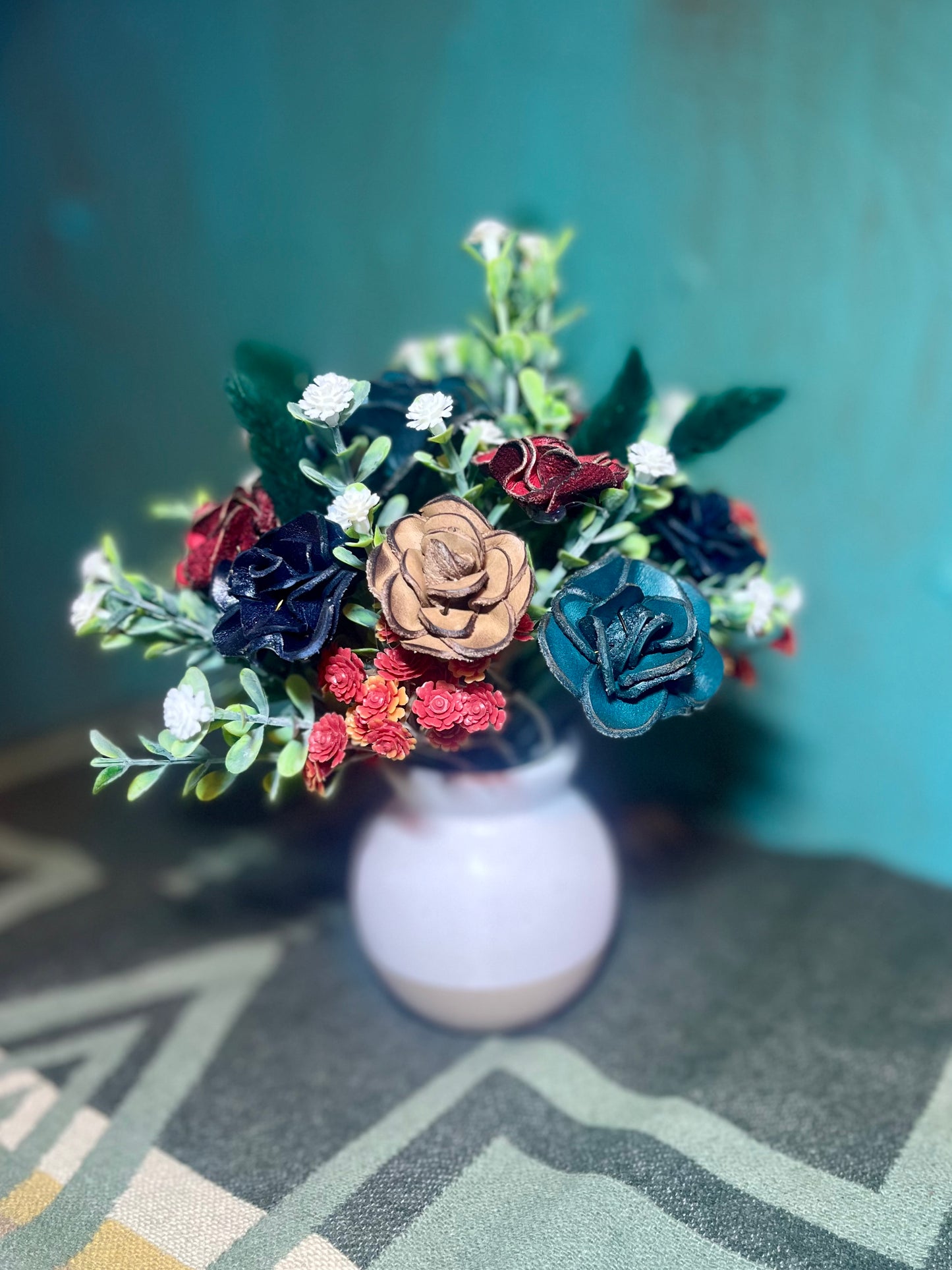 Leather Flower Areangement