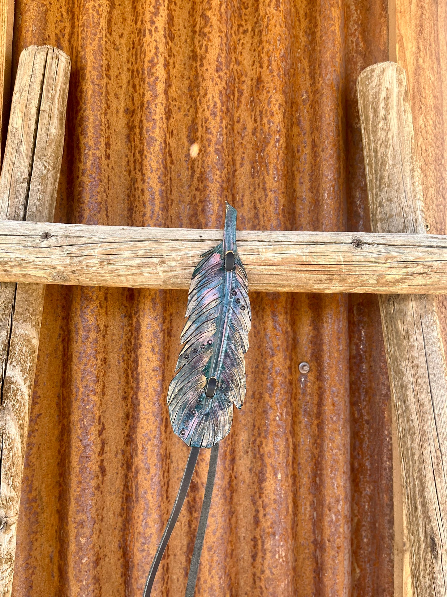 Leather Feather Hatband