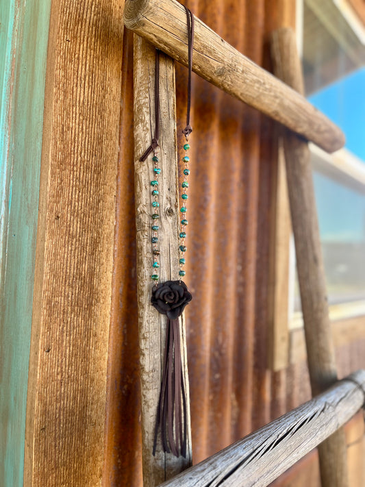 Beaded Rose Necklace