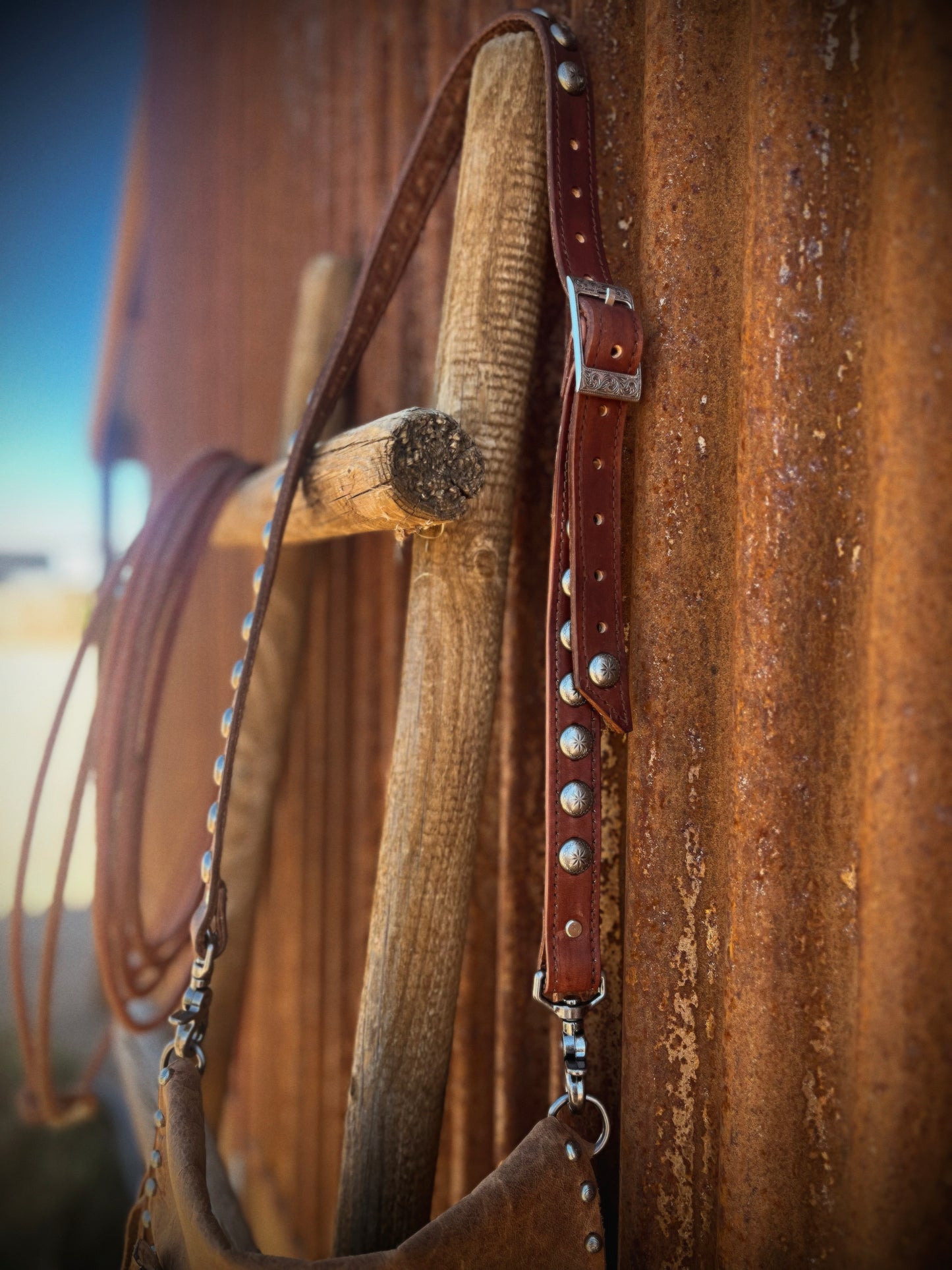 Hair on Hide Purse with Tooled Leather Flowers