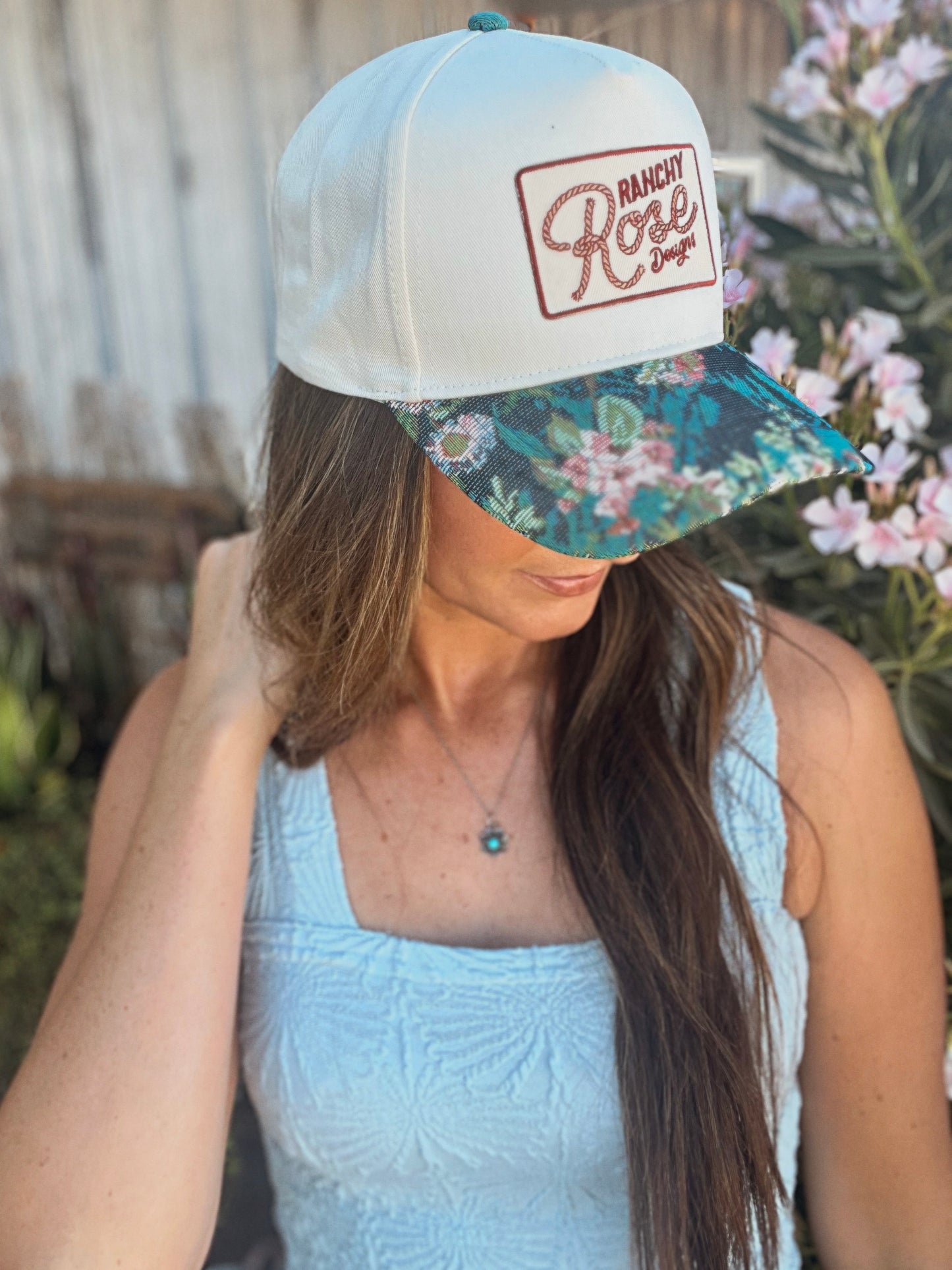 Hi Profile Floral Trucker Hat